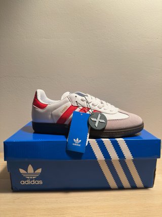 Adidas Samba OG Blancas/Rojas Talla 38 Nuevas