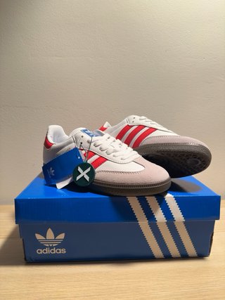 Adidas Samba OG Blancas/Rojas Talla 38 Nuevas