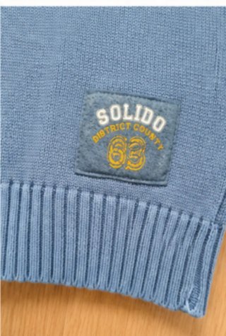 Jersey SOLIDO azul cremallera