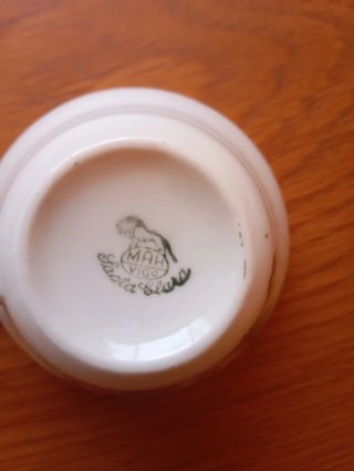 Juego de café de porcelana floral