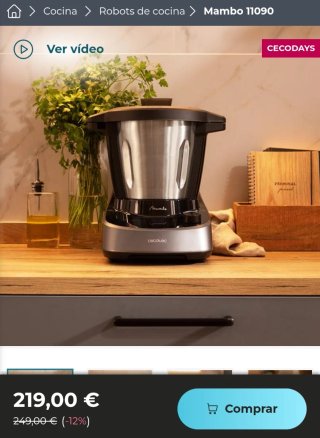 ✅️ Robot Cocina Mambo 11090 Cecotec