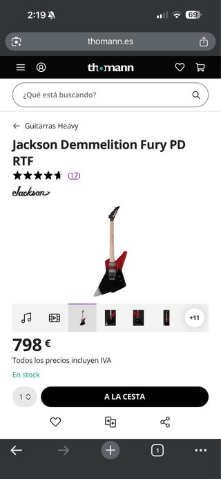 Guitarra Eléctrica Jackson Demmelition Fury PD