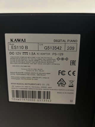 Piano Digital Kawai ES110 + Soporte y Banqueta
