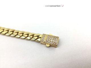 pulsera oro 18k con piedra con circonita