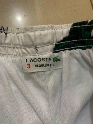 Camiseta Lacoste Blanca Estampada Cocodrilos