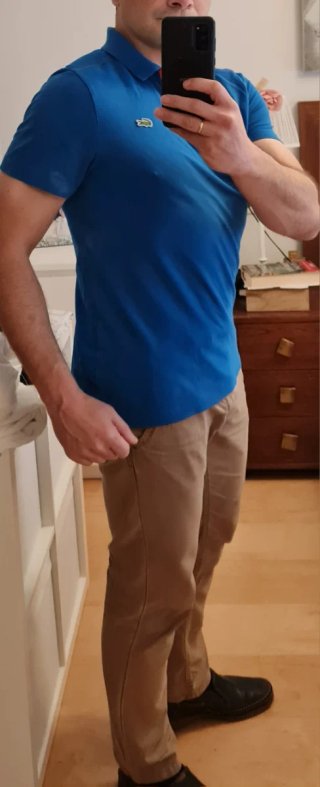 Lacoste Sport Polo Cremallera. Azul Talla 4 / M