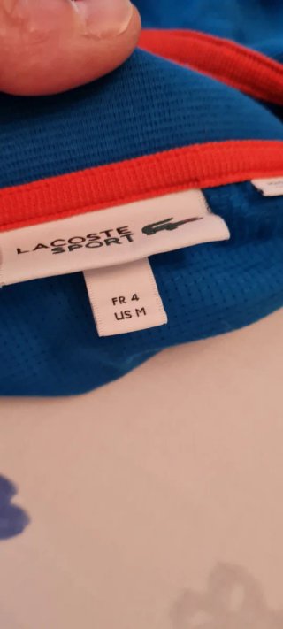 Lacoste Sport Polo Cremallera. Azul Talla 4 / M