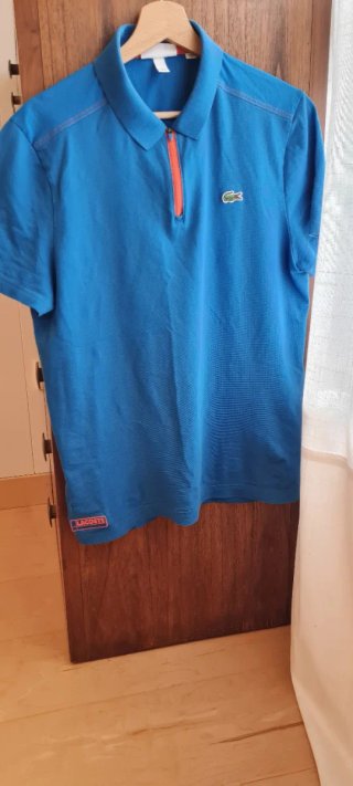 Lacoste Sport Polo Cremallera. Azul Talla 4 / M