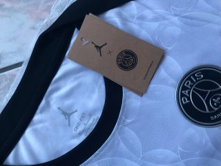 Maglia Calcio PSG Jordan Uomo Bianca