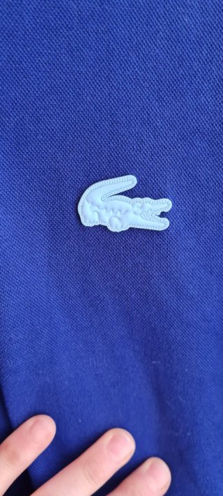 Polo Lacoste Regular Fit Cremallera Azul Talla 4