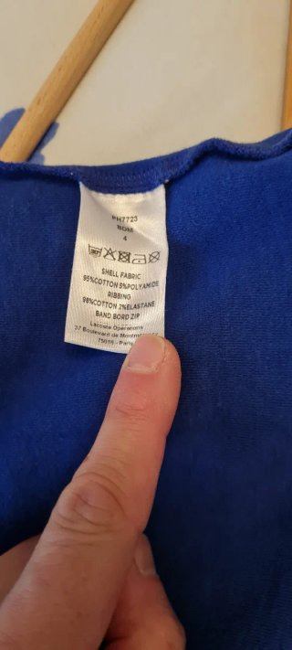 Polo Lacoste Regular Fit Cremallera Azul Talla 4