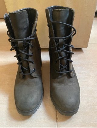 Botines Timberland Tacón Negro y Verde