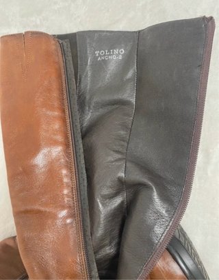 Botas de tacón marrones Tolino