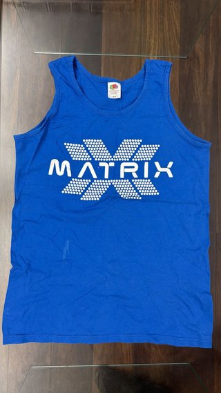 Camiseta sin mangas Matrix Fruit of the Loom Azul