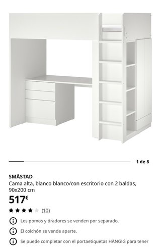 Litera Ikea con Escritorio y Armario