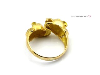 anillo oro 18k con piedra con circonita