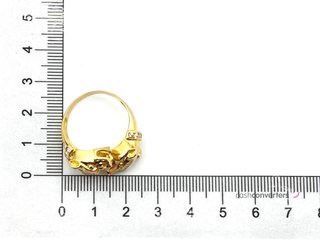 anillo oro 18k con piedra con circonita