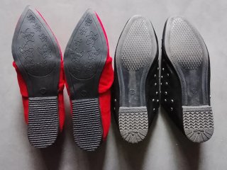 Manoletinas rojas y negras Talla 40.5