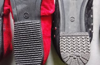 Manoletinas rojas y negras Talla 40.5