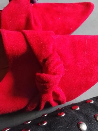 Manoletinas rojas y negras Talla 40.5