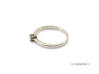 sortija oro 18k con piedra con diamante