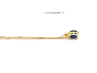 gargantilla oro 18k con piedra con circonita 22cm