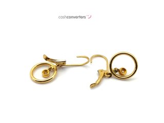 pendientes oro 18k con piedra con circonita