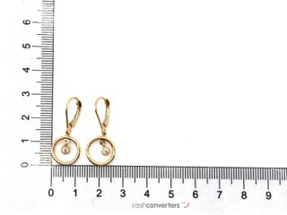 pendientes oro 18k con piedra con circonita