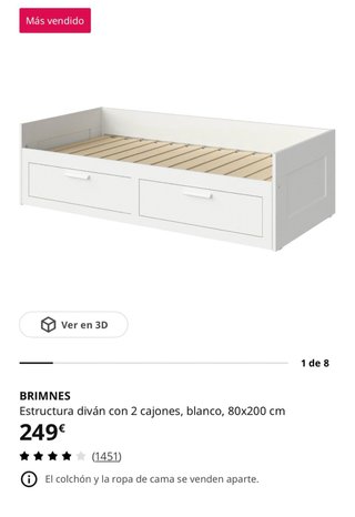 Cama nido Ikea blanca para niños