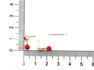 pendientes oro 18k con piedra con circonita