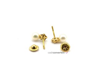 pendientes oro 18k con piedra con circonita