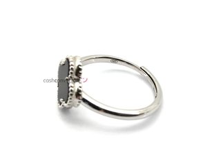 anillo plata 925mm con piedra con malaquita,nacar,onix