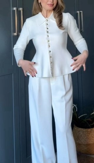 Chaqueta de punto peplum zara