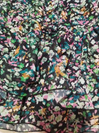 Vestido estampado floral manga larga