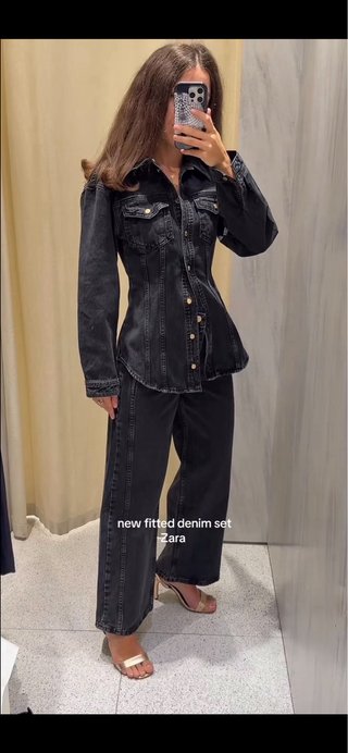 CAMISA Z1975 ENTALLADA DENIM ZARA