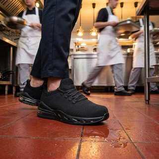 Zapatos de trabajo LERNMERN negros slip resistent