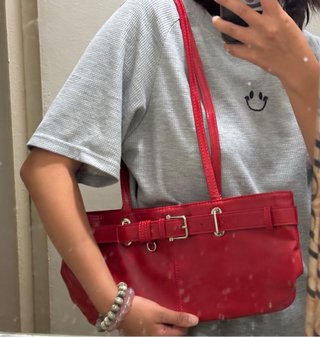 Bolso Hombro Rojo Y2K - Como Nuevo