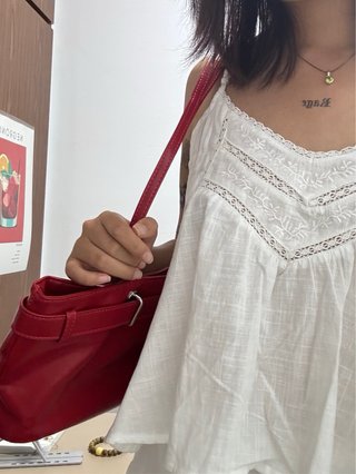Bolso Hombro Rojo Y2K - Como Nuevo