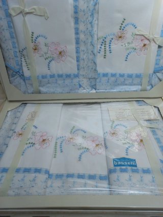 Lenzuola matrimoniali Bassetti vintage ricamate