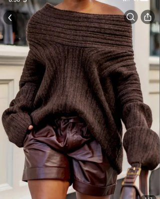 Jersey moderno mujer marrón talla única