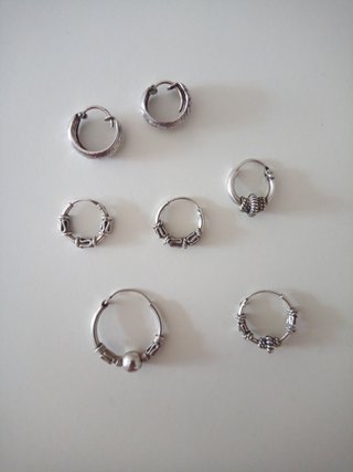 LOTE DE PENDIENTES DESPAREJADOS - PLATA DE LEY
