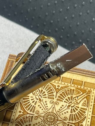 Bolígrafo Sello Goldring Bañado Oro 24k Vintage