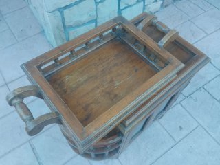 Mueble botellero de madera