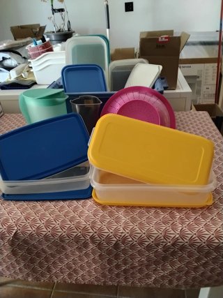Lote recipientes plástico comida