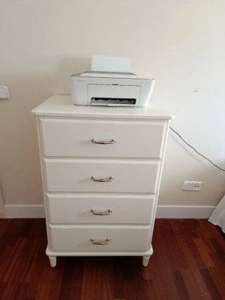 Cómoda Ikea Tyssedal 4 cajones blanca