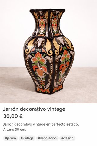 Jarrón decorativo vintage