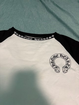 Camiseta Manga Larga Chrome Hearts Negra/Blanca