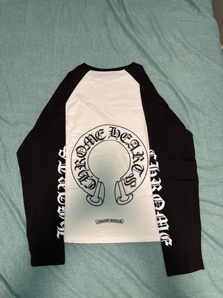 Camiseta Manga Larga Chrome Hearts Negra/Blanca