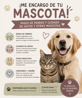 Paseo perros y cuido mascotas