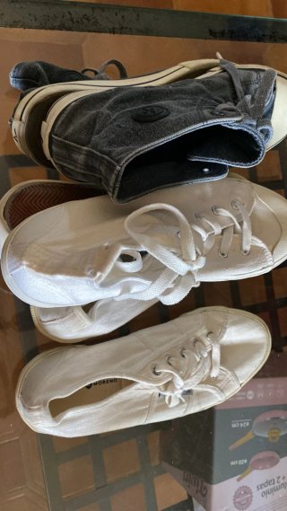 Lote de 3 pares de Zapatillas tipo Converse.